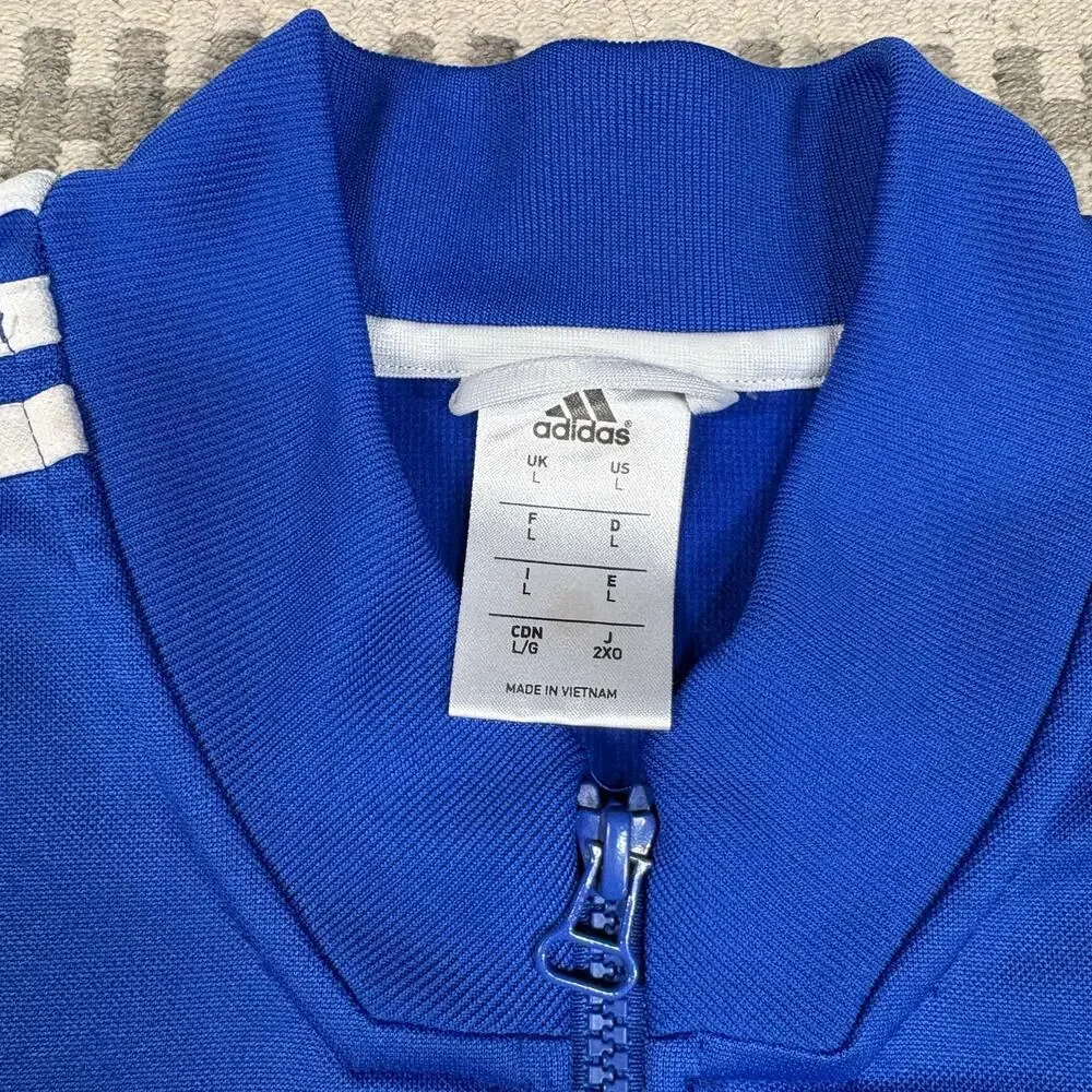 ADIDAS Chelsea FC 2013 Blue Track Jacket Sz L Mens Zip‎ Up Preowned
